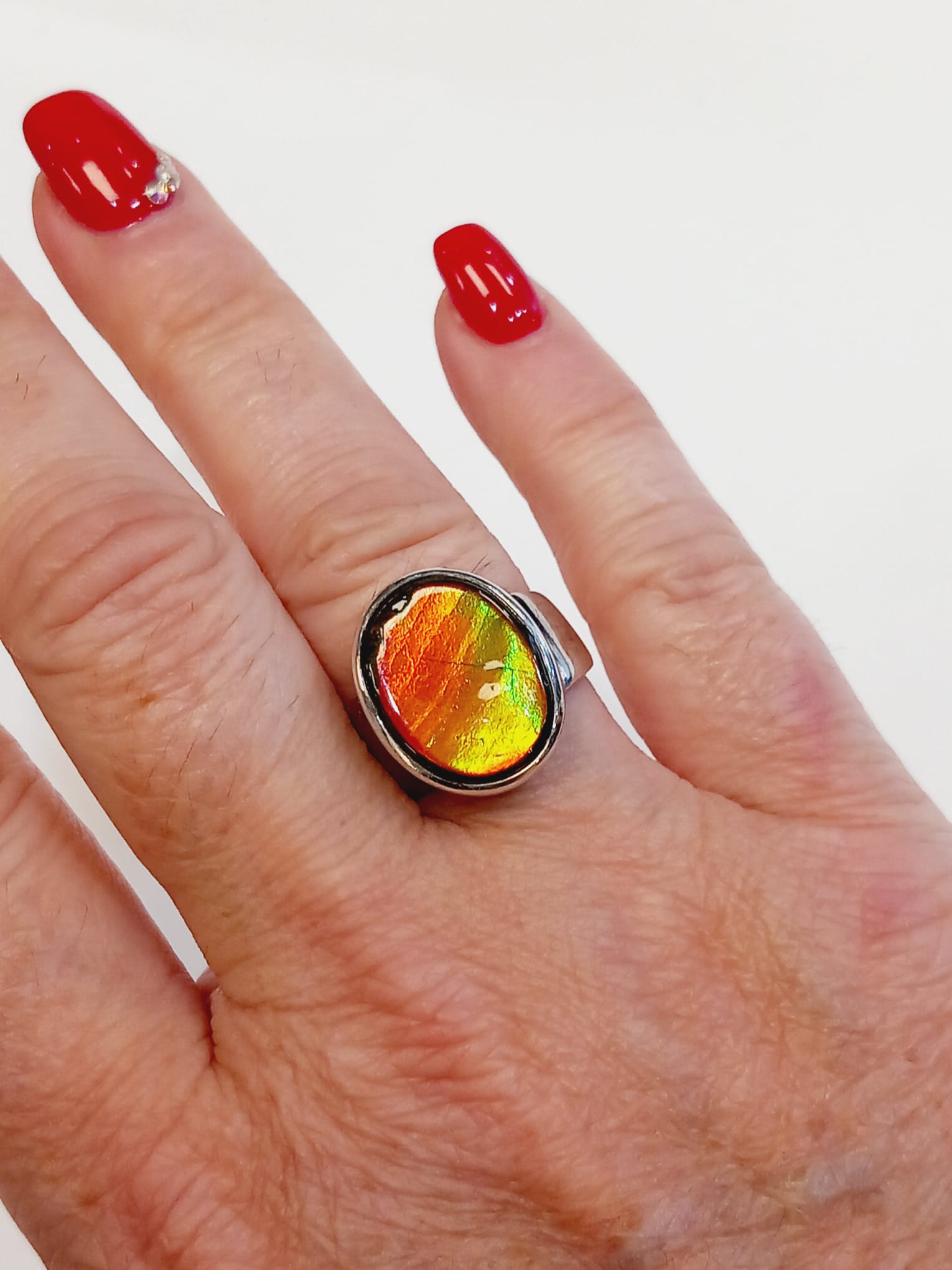 ANILLO DE OPALO DE FUEGO Plata de ley 925 opalo minerales.es